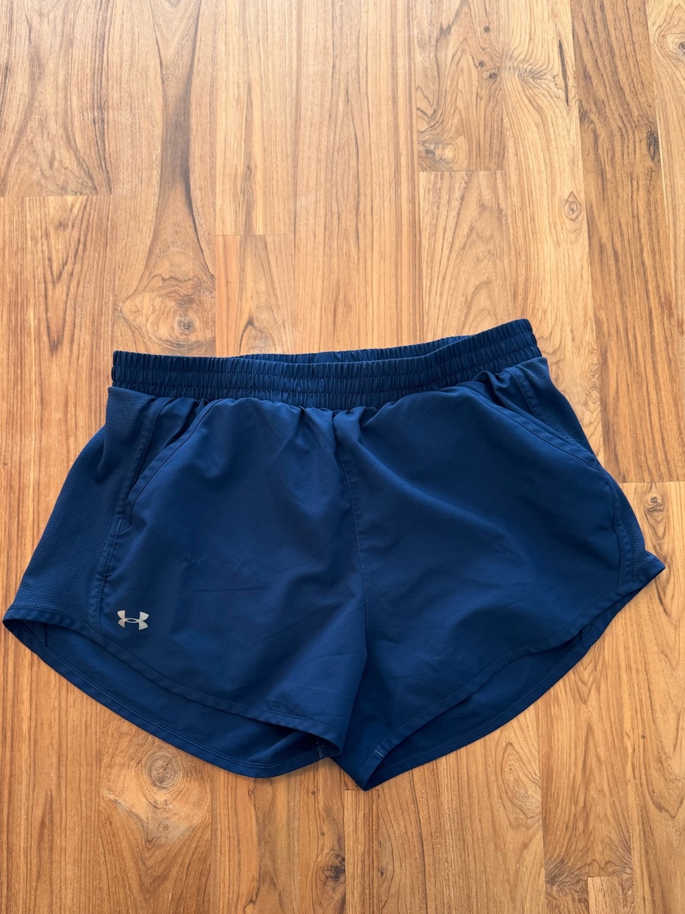 Under Armour Loose Athletic Shorts Women’s Small Blue Lined